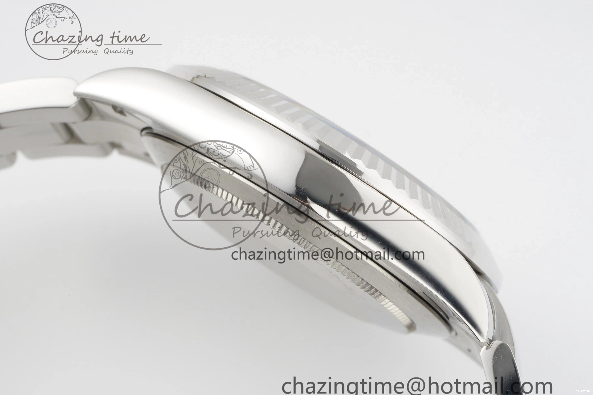 Bracelet Steel JDF DateJust on SS Dial Blue V2 VR3235 41 904L Oyster Textured 0309